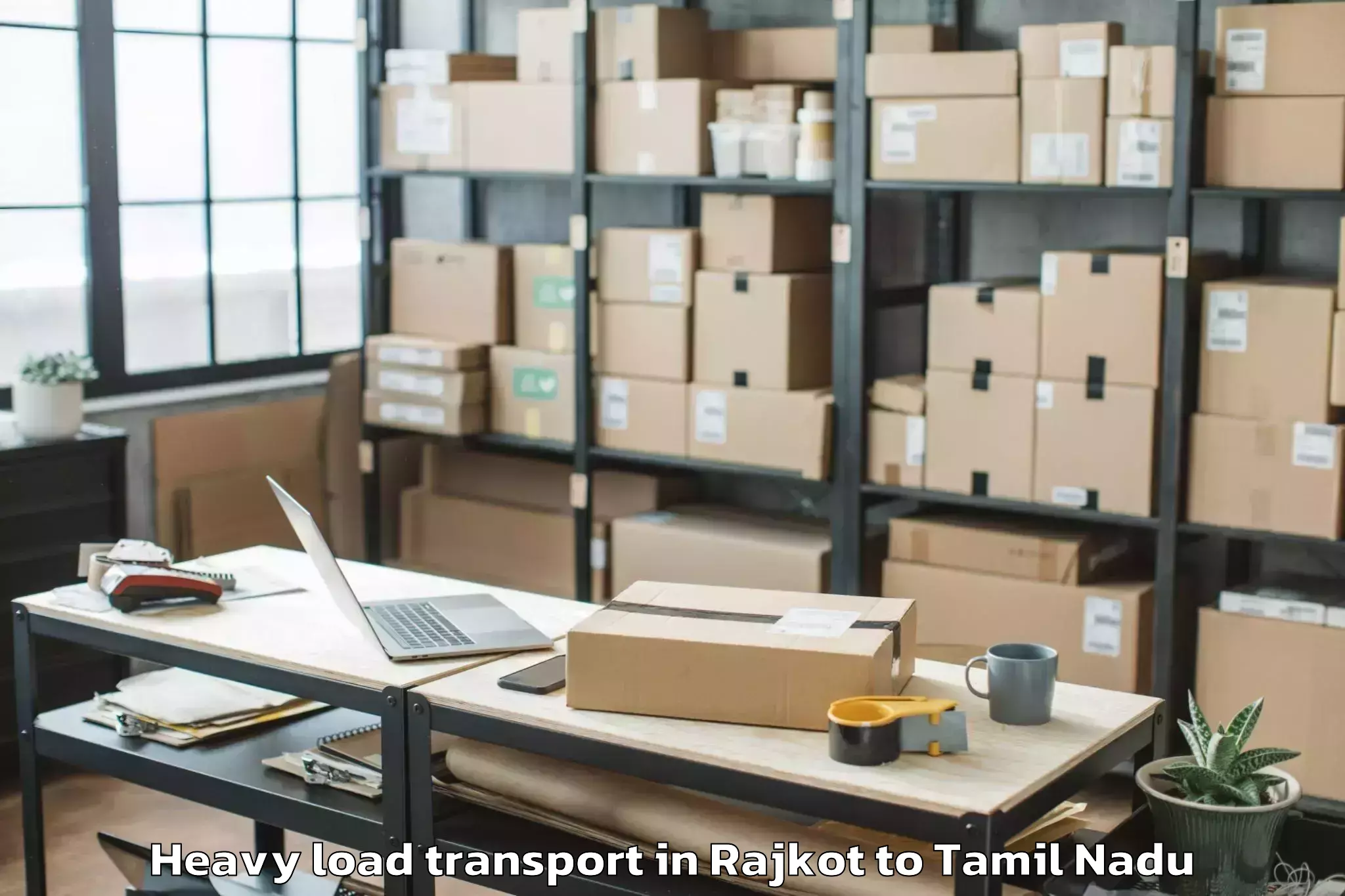 Professional Rajkot to Uthiramerur Heavy Load Transport